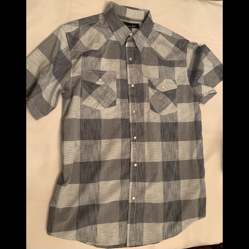 Coastal Clothing Woven Plaid Short Sleeve Shirt